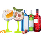 2 Taças De Gin 720ml Para Tomar Tanqueray Beefeater Bombay Cor Transparente