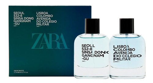 Pack 2 Perfumes Zara Man Seoul & Lisboa Edt - 2x80ml