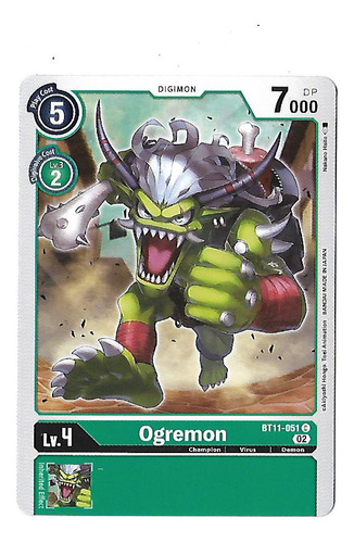 Digimon Ccg Ogremon - Common Bt11 Frete Incluso