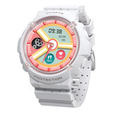 Smart Watch Reloj Inteligente Band Sport Deportivo Noga Sw21 Caja Negro Malla Blanco Bisel Blanco