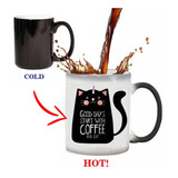 Taza Mágica Térmica Gato Amante Gatos Cafe