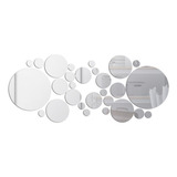 Adhesivo De Pared Con Espejo Para Baño, Pared Circular, 30 U