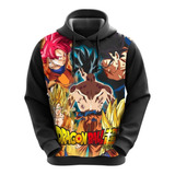 Blusa Moletom Full Sublimado 3d Goku Dragon Ball Z 