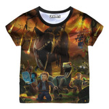 Playera Niño Dinosaurios Juego  Jurassic Park Spandex