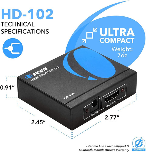 Divisor De Potencia Con Puertos Hdmi Para Full Hd V. 1.3 Neg