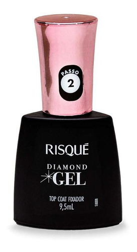 Top Coat Fixador Risqué Diamond Gel Cremoso 9,5ml