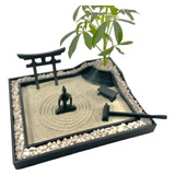 Jardin Zen Con Accesorios Y Figura De Meditacion Japonesa