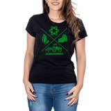 Camiseta Feminina Agronomia Manga Curta Preta