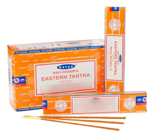 Sahumerios Satya Nag Champa - 12 Unidades Fragancia Eastern Tantra