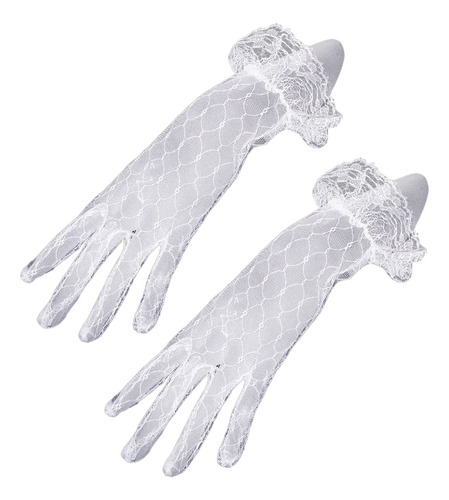 (w) Guantes Elegantes De Encaje Para Mujer Paragraph Wedding