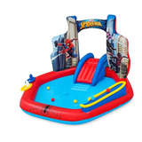 Aberca Inflable Spiderman Con Resbaladilla Bestway