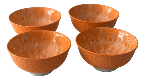 Set X4 Bowl Cuenco Compotera Ceramica Copetinero Cazuela 