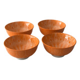 Set X4 Bowl Cuenco Compotera Ceramica Copetinero Cazuela 