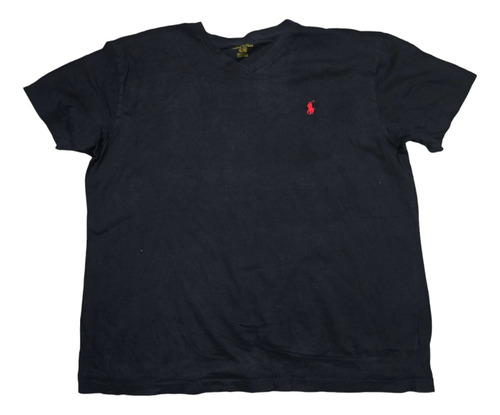 Playera Ralph Lauren Grande L Negro Pony Rojo