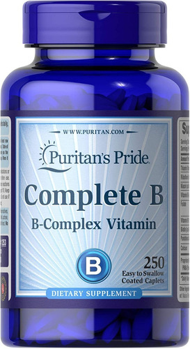  Complejo B  Puritan's Pride Para Adulto 250 Comprimidos Sabor Sin Sabor