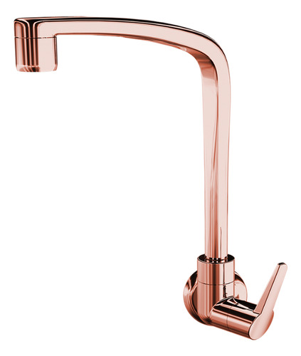 Torneira Para Cozinha Parede Bica Móvel Rose Gold Lorenzetti