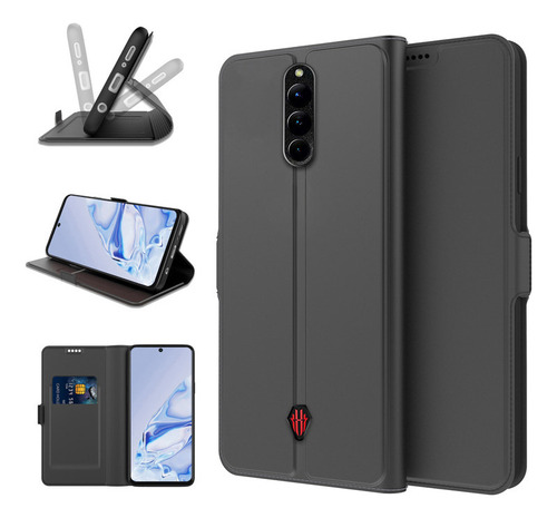 Para Zte Nubia Red Magic 8 Pro Funda Con Tapa Para Teléfono