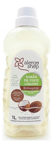 Lava Roupas Líquido Biolimpeza Óleo De Coco 1l - Alergoshop