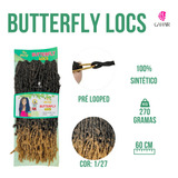 Cabelo Sintetico Butterfly Locs 60 Cm Faux Locs Dread+brinde Cor Preto Com Californiana Mel 1/27