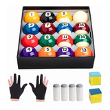 Juego De Bolas De Billar Para Pool Modelo Economico Guantes