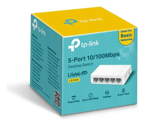 Switch Tp-link Ls1005 5 Puertos Rj45 Ethernet Auto Mdi/mdix