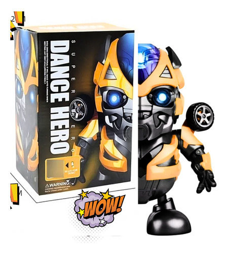 Boneco Robô Dançarino Brinquedo Menino Transformes Bumblebee