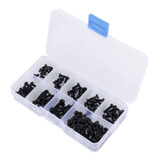 Kit De 160pz Tornillos Y Tuercas M3 Negros