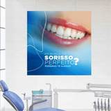 Adesivo Dentista Sorriso - Painel Papel De Parede 1x1metro