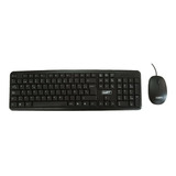 Combo Teclado Alambrico Ergonómico Numérico Mouse Óptico  