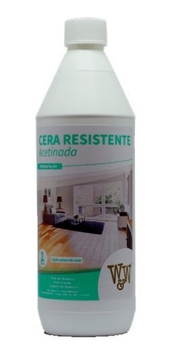 Cera Resistente Para Piso De Madeira Acetinada W&w 1l