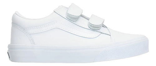 Tenis Vans Old Skool V Classic Blanco Niño Clásico Versátil Cómodo Cintas Adhesivas Infantil T11-15