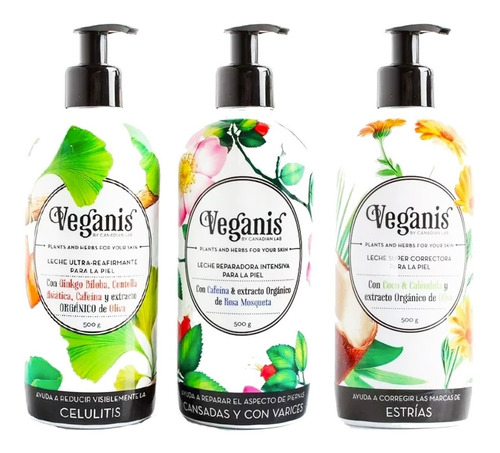 Crema Veganis Set Especial Piernas - Set 3 Cremas Oferta