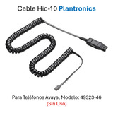 Cable Hic-10 Plantronics 49323-46 Teléfonos Avaya Negro /v