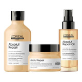 L'oréal Kit Sh + Máscara + Spray Absolut Repair 