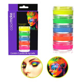 Kit De Maquiagem Colormake Neon 5 Cores Tinta Facial Corpo 