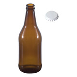 Botella Cerveza Artesanal Vidrio 500 Ml Con Tapa Corona X36