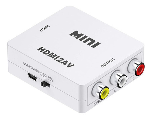 Convertidor Adaptador Hdmi A Rca/av Análogo Video