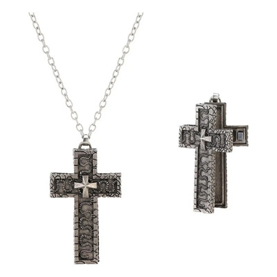 Collar De Calamar Y Cruz De Thanos Con Compartimento Secreto | Envío gratis