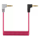 Cable De Micrófono Trs A Trrs  3.5mn Rojo/ Espiral