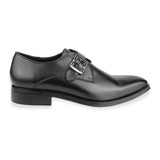 Zapato Versace 1969 Broche Cuero Negro