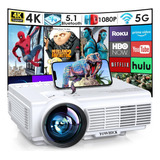 Proyector Con Wifi Y Bluetooth, 5g Wifi Native 1080p 8500l Y