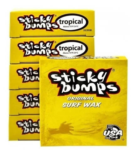 Cera Para Tabla De Surf Sticky Bumps Tropical 85g Pack De 10