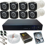 Kit Cftv 8 Câmeras De Segurança Full Hd 1080p 2 Mp Dvr 16 Ch