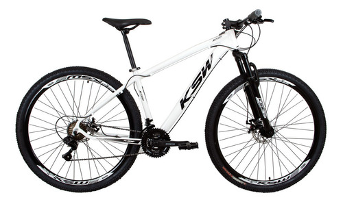 Bicicleta Aro 29 Ksw 27 Velociddes - Freio Hidraulico Tamanho Do Quadro 17   Cor Branco