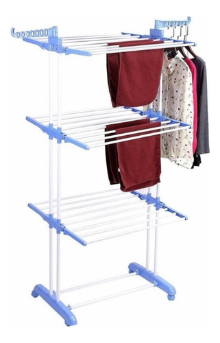 Tendedero Organizador Colgador Ropa Plegable 3 Niveles