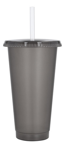 10 Vasos Reusables Con Tapa Y Popote 24oz/ 700ml (10 Piezas)