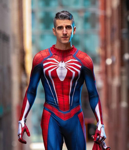Disfraz Cosplay Spiderman Marvel Para Hombre En Lycra Spandex Sin Máscara