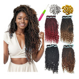 Kit 2 Cabelo Crochet Dread Braids Removivel Tranças Cachos 