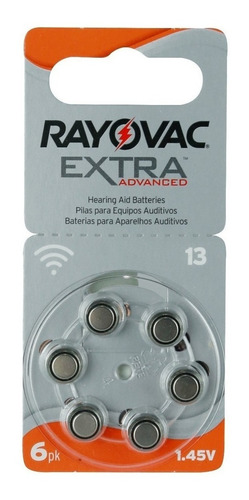 6 Rayovac Audífono 13 Extra 1.45v 100% Original