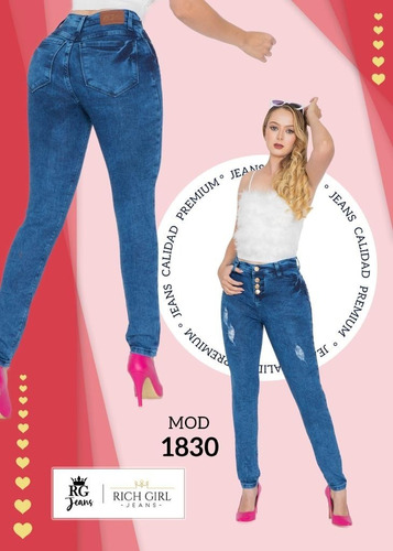 Jeans Dams Mujer Colombiano Levanta Pompa Mayoreo